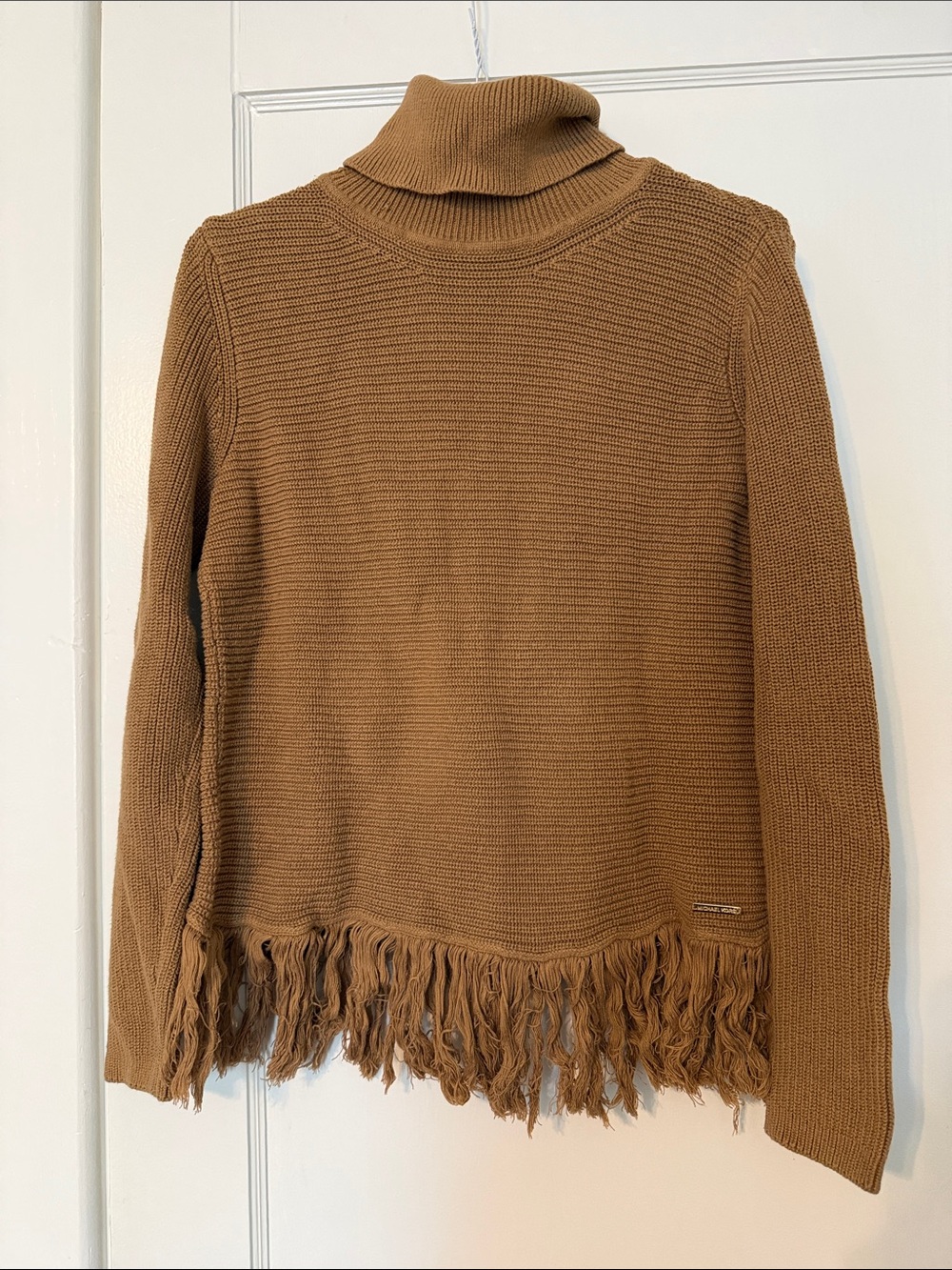 Michael Kors Turtleneck Sweater with Fringe